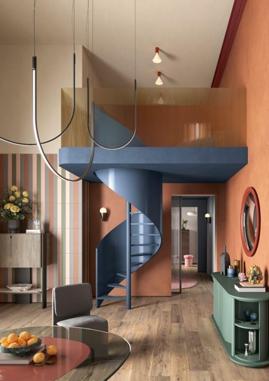 Lea Ceramiche Bio Attitude e Pigmenti gres porcellanato per ingresso dalle cromie vivaci e dal design giocoso