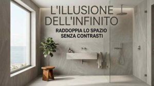L'illusione dell'infinito: perché eliminare i forti contrasti raddoppia lo spazio in bagno