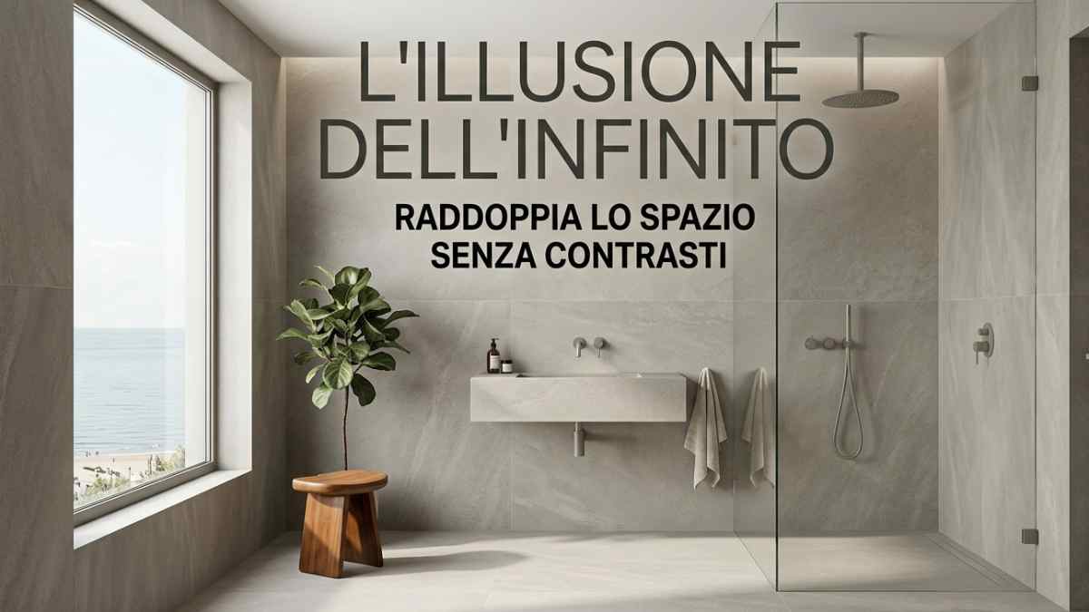L'illusione dell'infinito: perché eliminare i forti contrasti raddoppia lo spazio in bagno