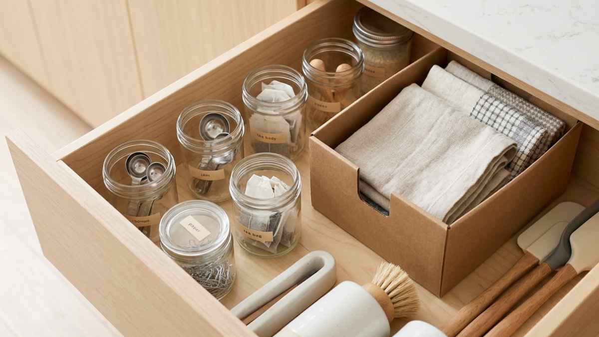 Vasetti dello yogurt, vaschette della frutta e la griglia modulare del cassetto cucina
