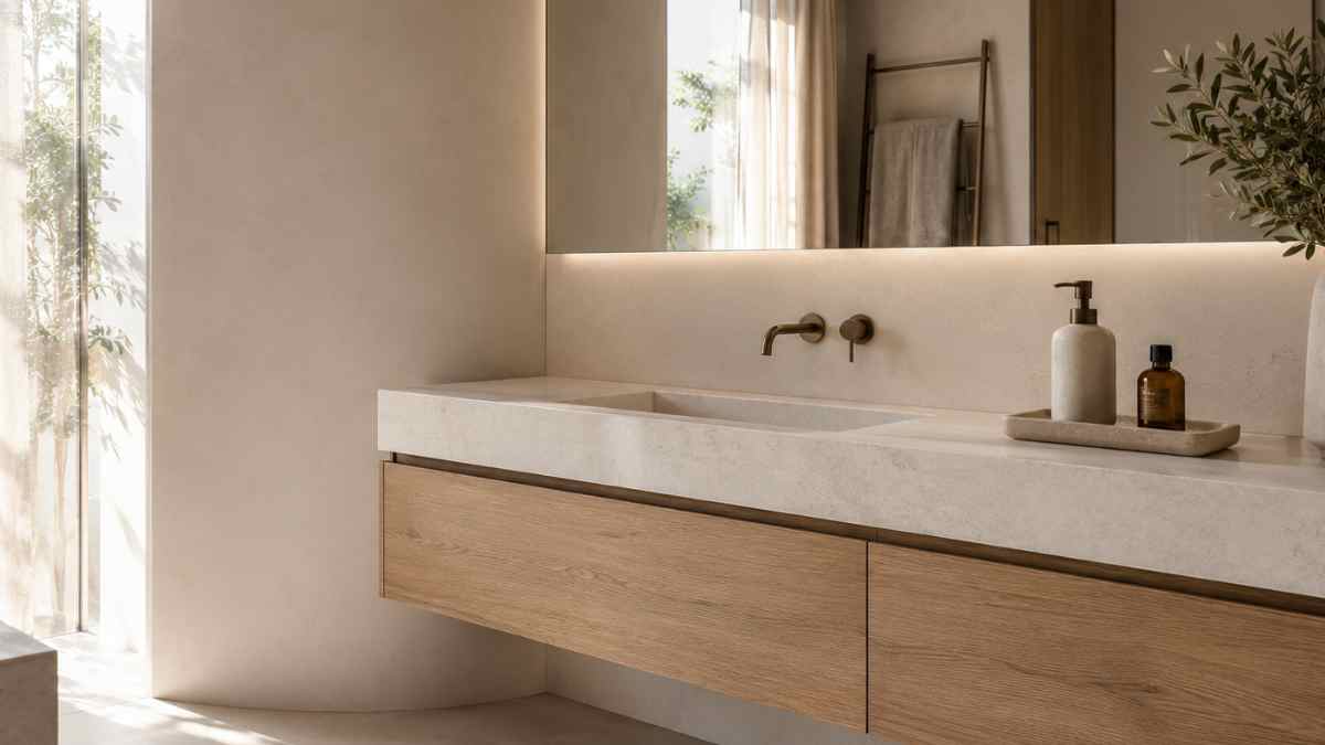 Il principio della superficie libera rende il bagno più grande senza lavori