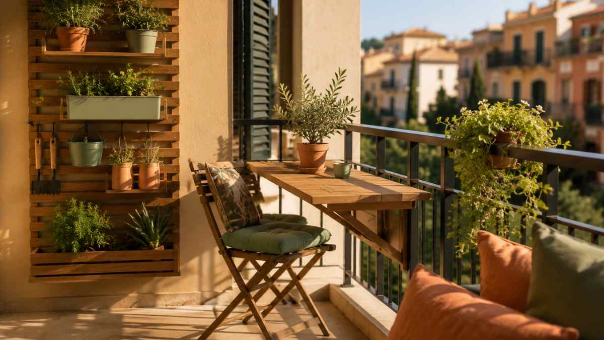 La fisica degli spazi esterni minimi: il segreto dell'arredo sollevato da terra per un balcone ordinato