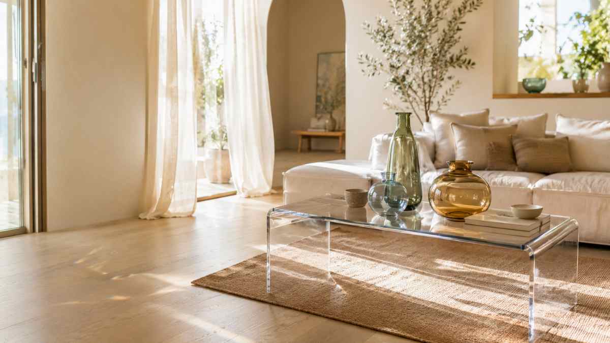 Trasparenze rinfrescanti: il trucco del vetro colorato e del plexiglass per alleggerire l'arredo nei mesi caldi