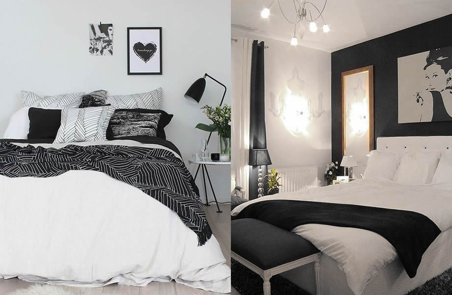 Arredare camera da letto bianco e nero