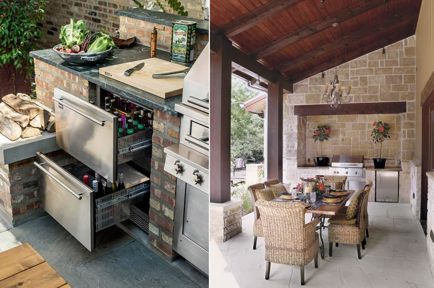 Cucine da esterno in muratura, le idee più belle