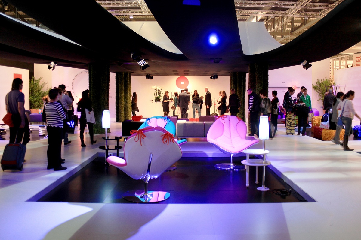 Milan, ,April,15:,People,Visit,Interior,Design,Stands,In