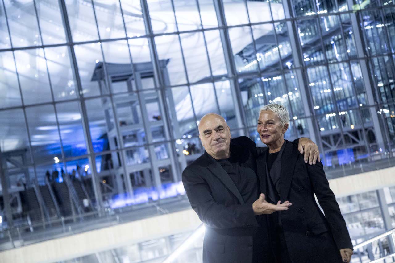 L'architetto Massimiliano Fuksas con la moglie Doriana Mandrelli