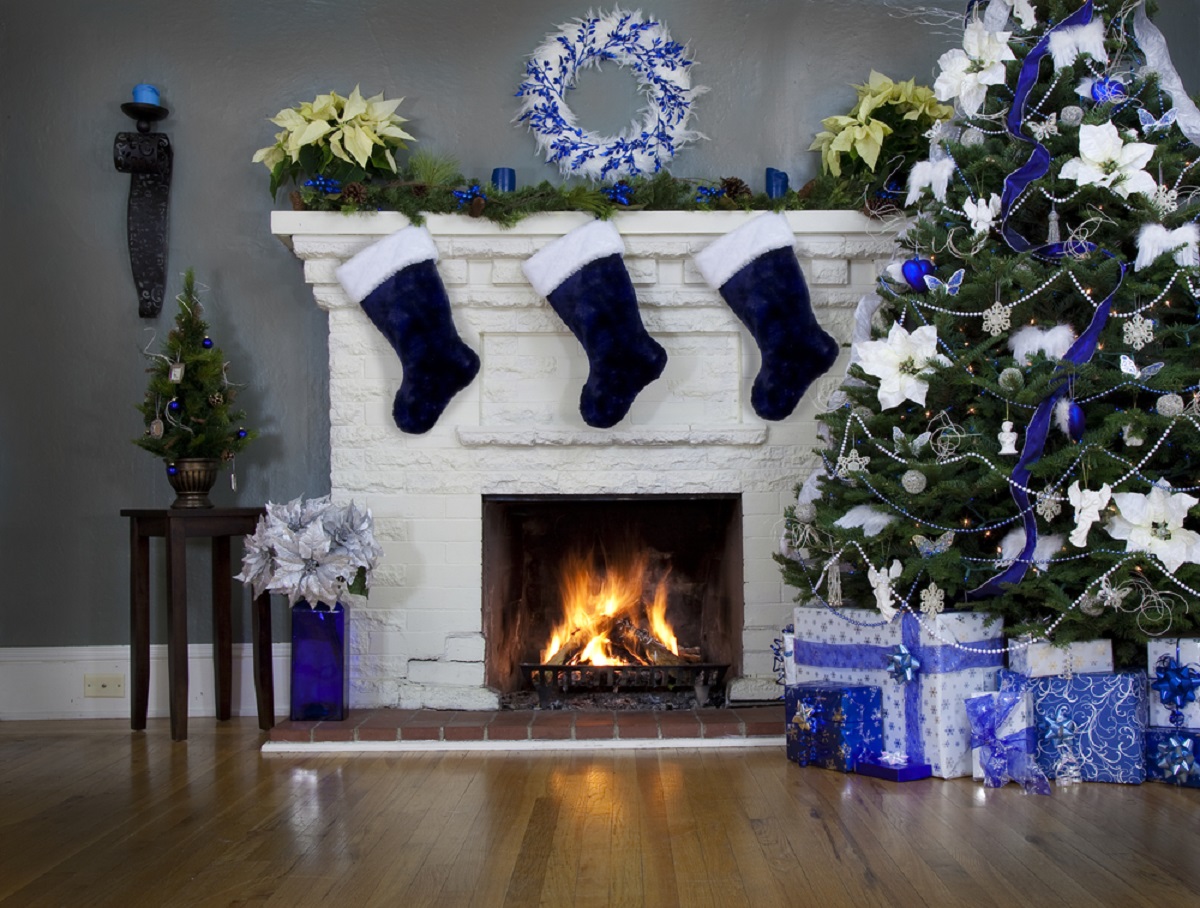 albero di natale blu