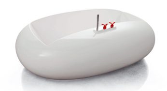 Lavabi a forma di saponetta da Marcel Wanders per Bisazza Bagno