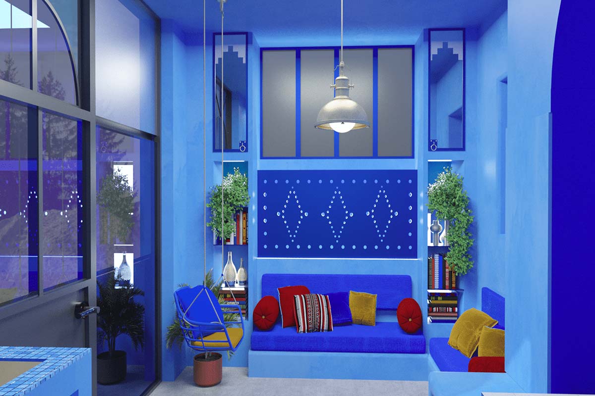 Chez Chaouen, gli appartamenti blu del quartiere Fondazione Prada