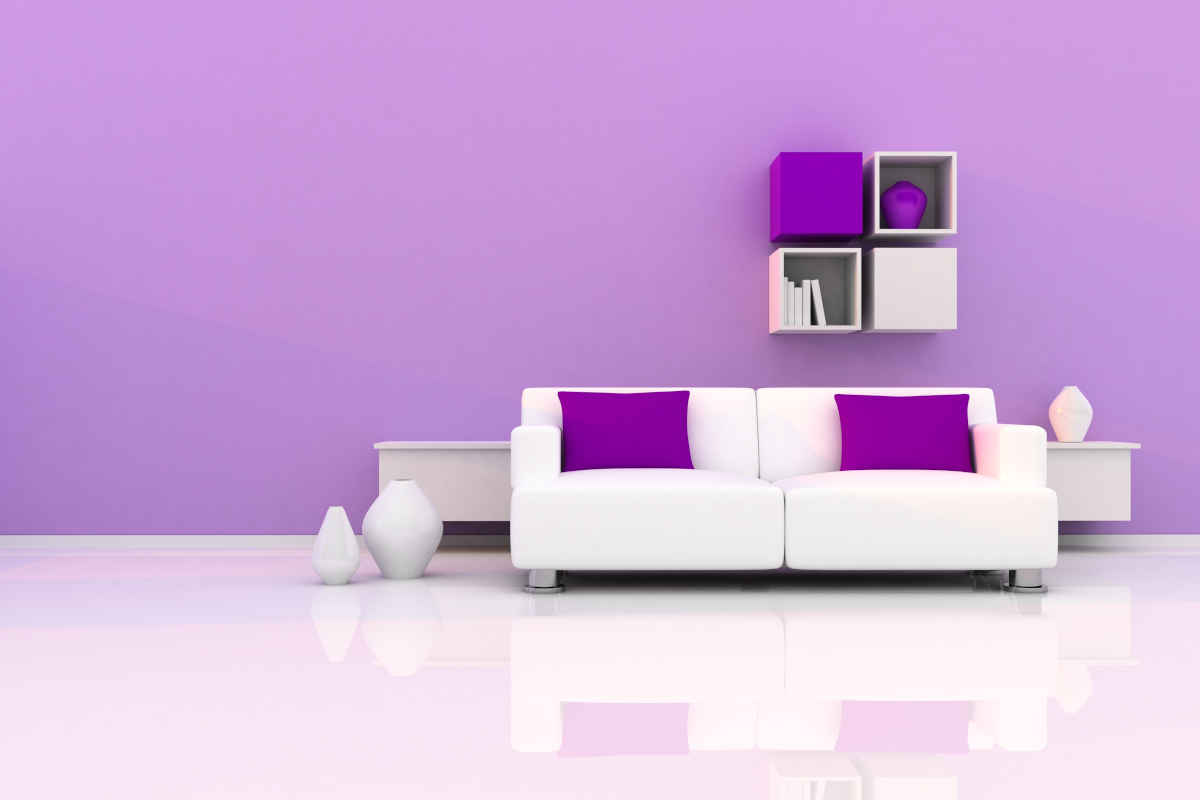 colori viola per le pareti