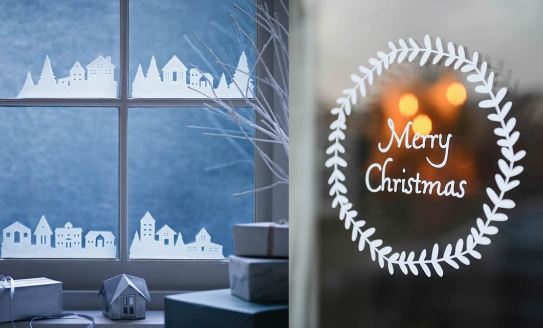 Stickers natalizi per abbellire le vetrine e le finestre di casa